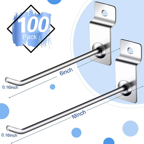 100PCS Slatwall Hooks
