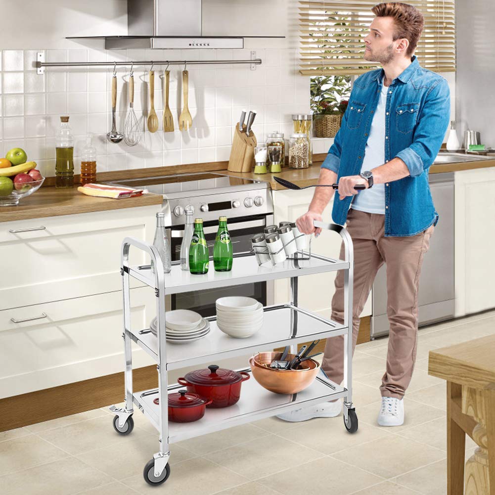 3 Tier Stainless Steel Catering Trolley
