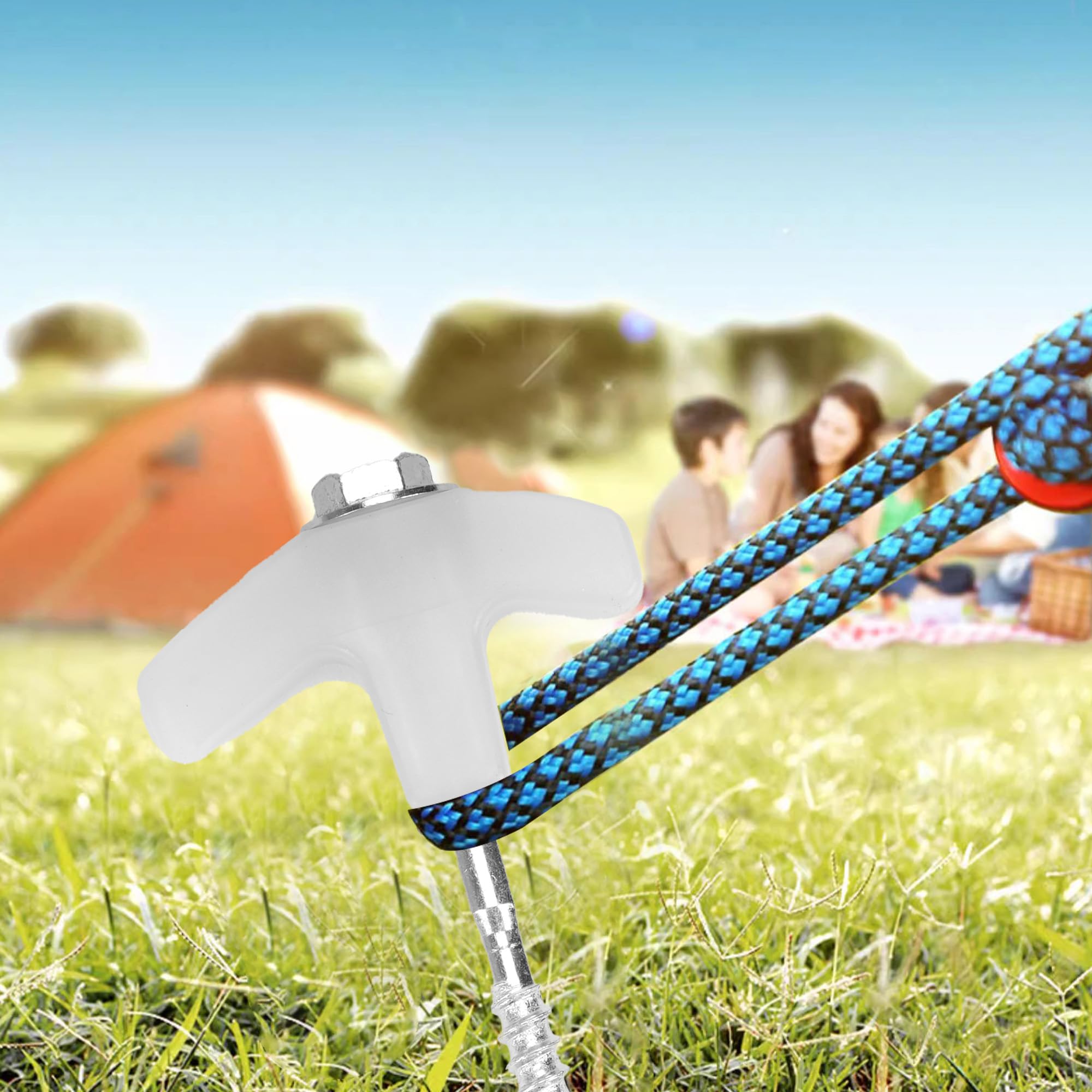 Goumthe 20PCS Screw in Tent Stakes