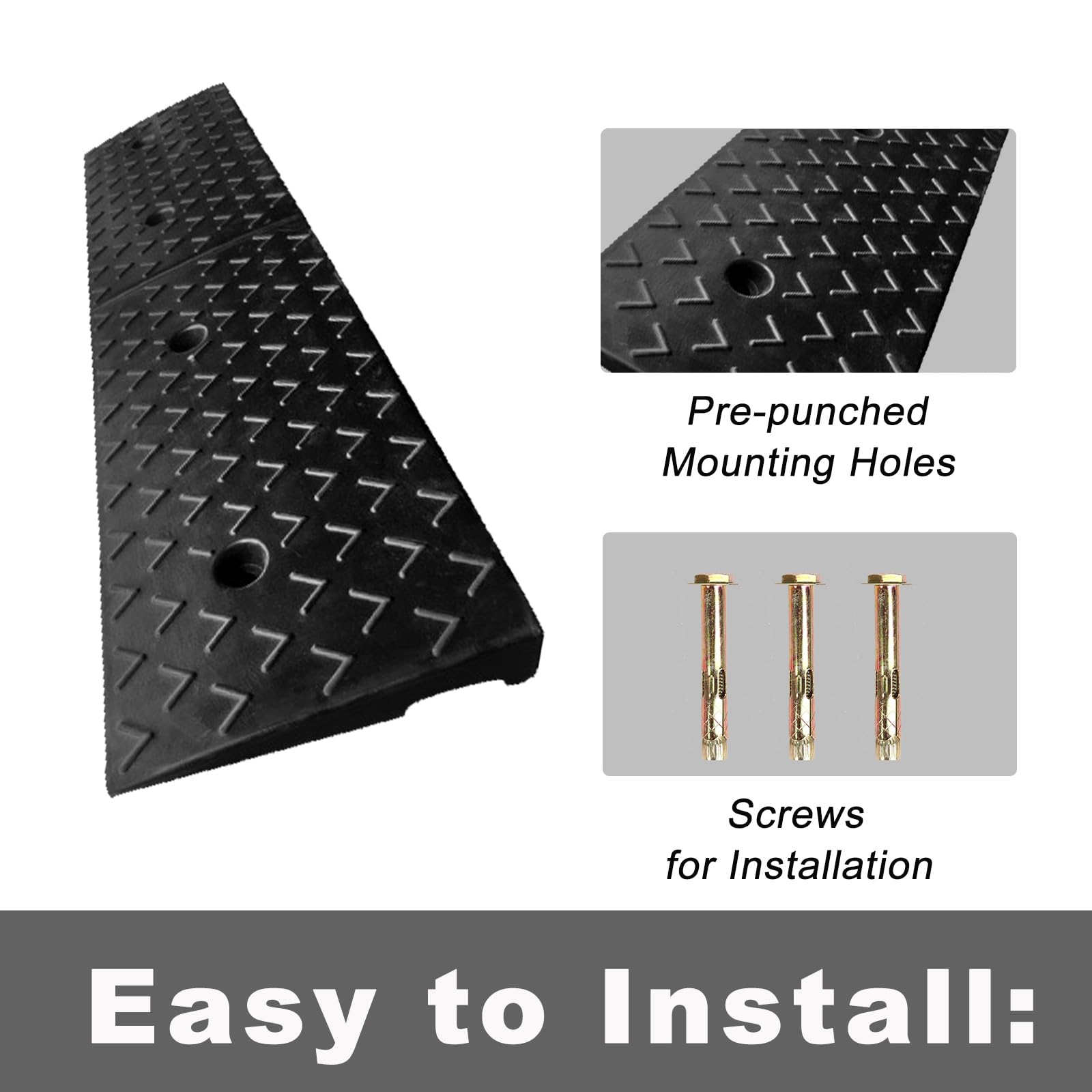 2" Rise Portable Rubber Kerb Ramp