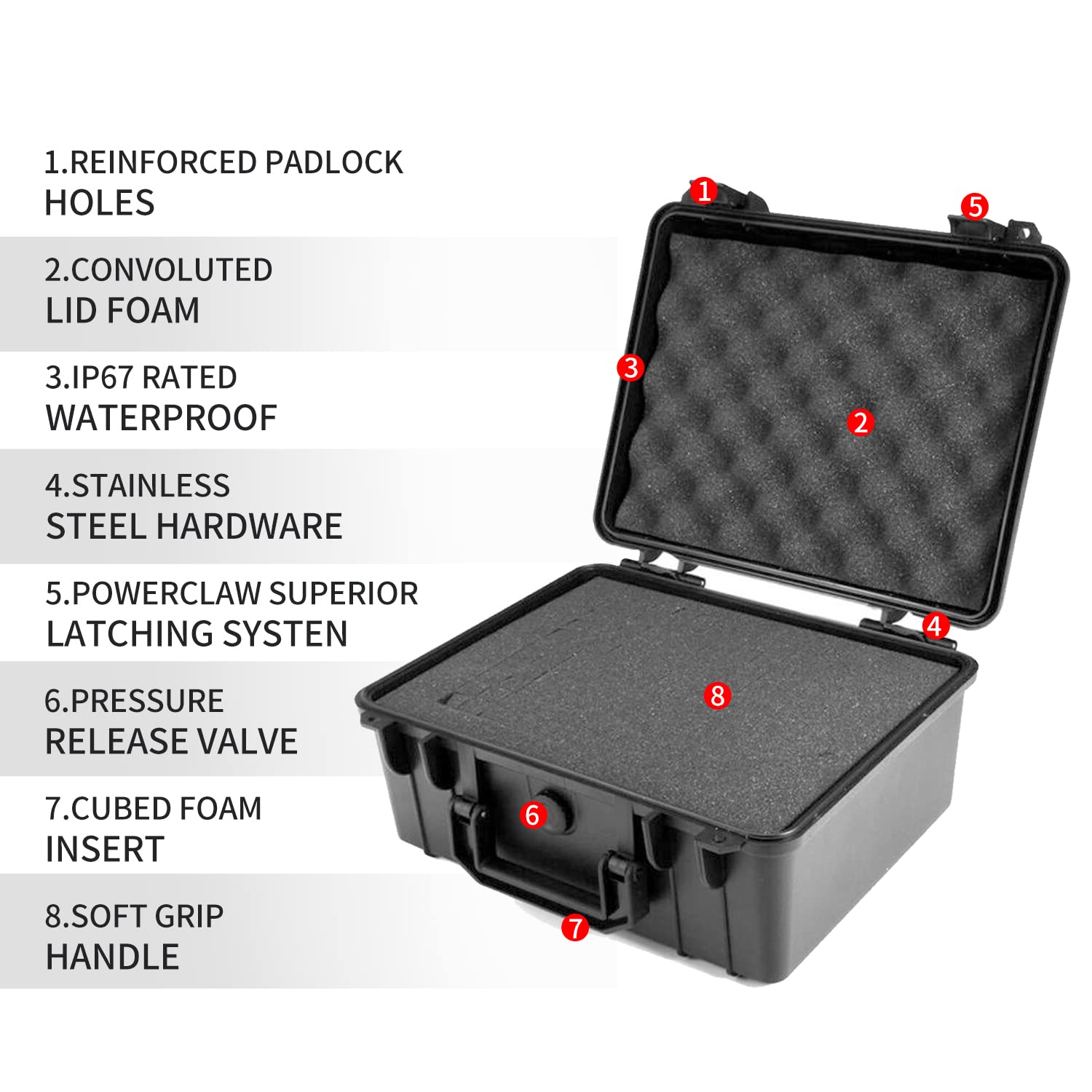 Waterproof Hard Case with Foam Insert