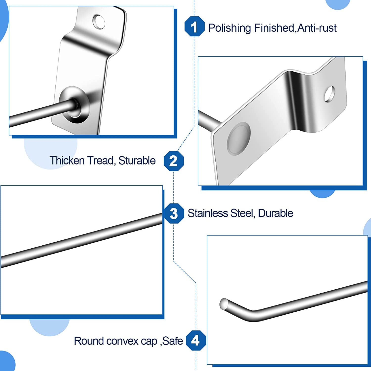 100PCS Slatwall Hooks