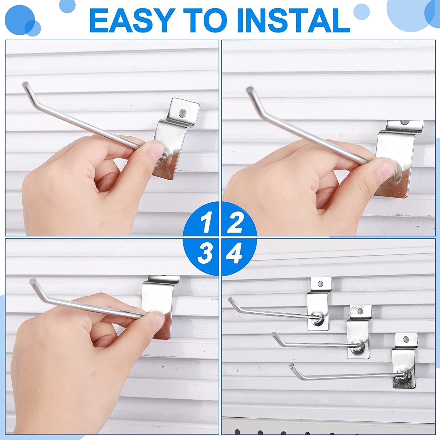 100PCS Slatwall Hooks
