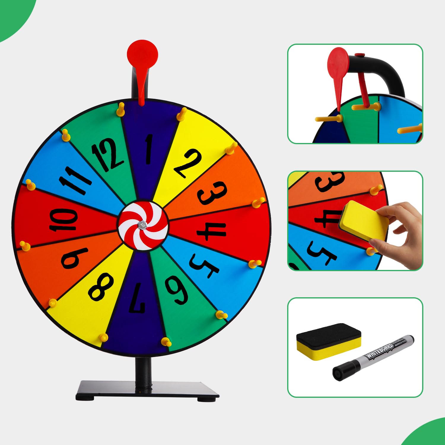 12 Inch Spinning Prize Wheel 12 Slots
