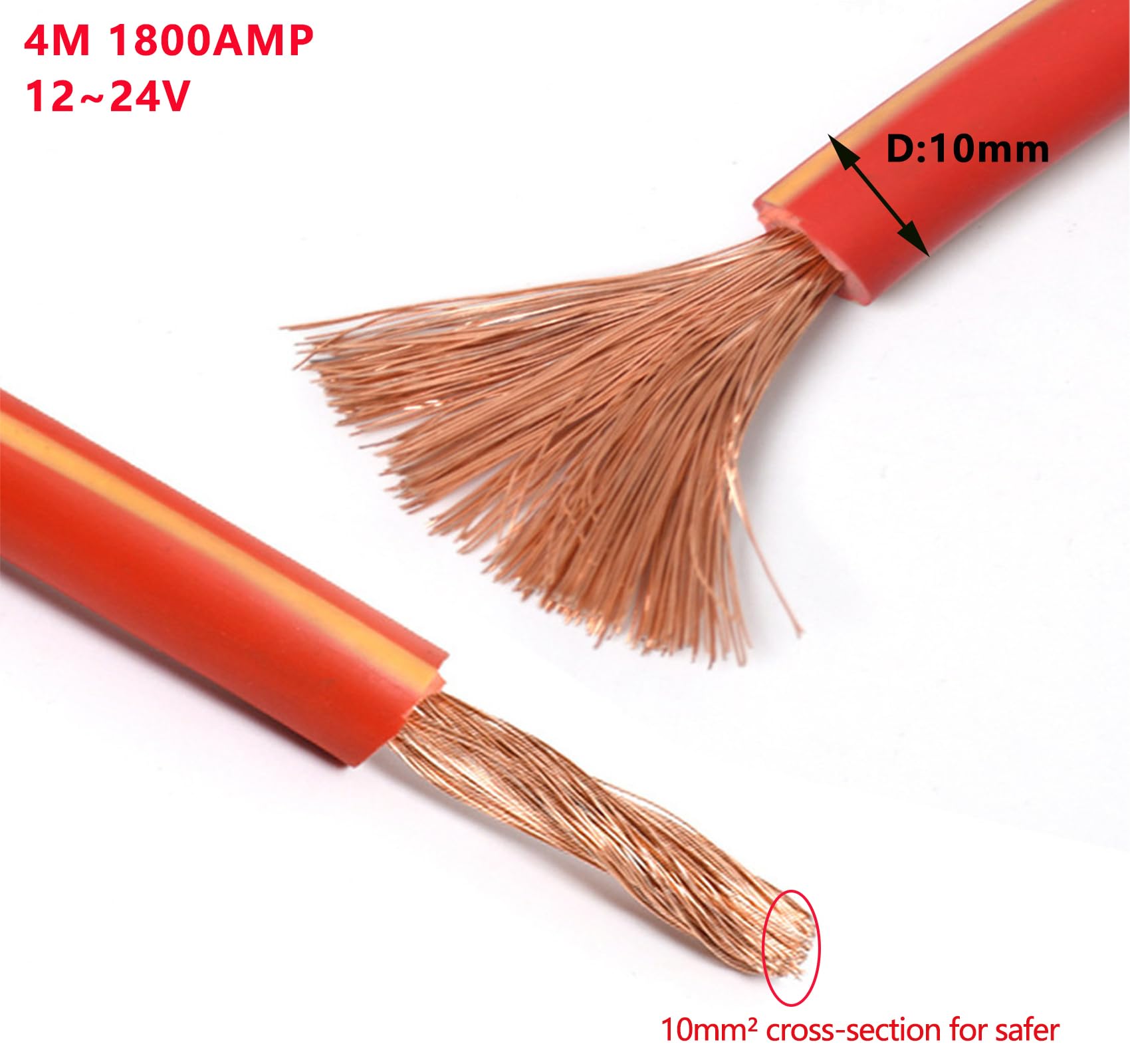 4 M 1800AMP Heavy Duty Battery Jump Leads