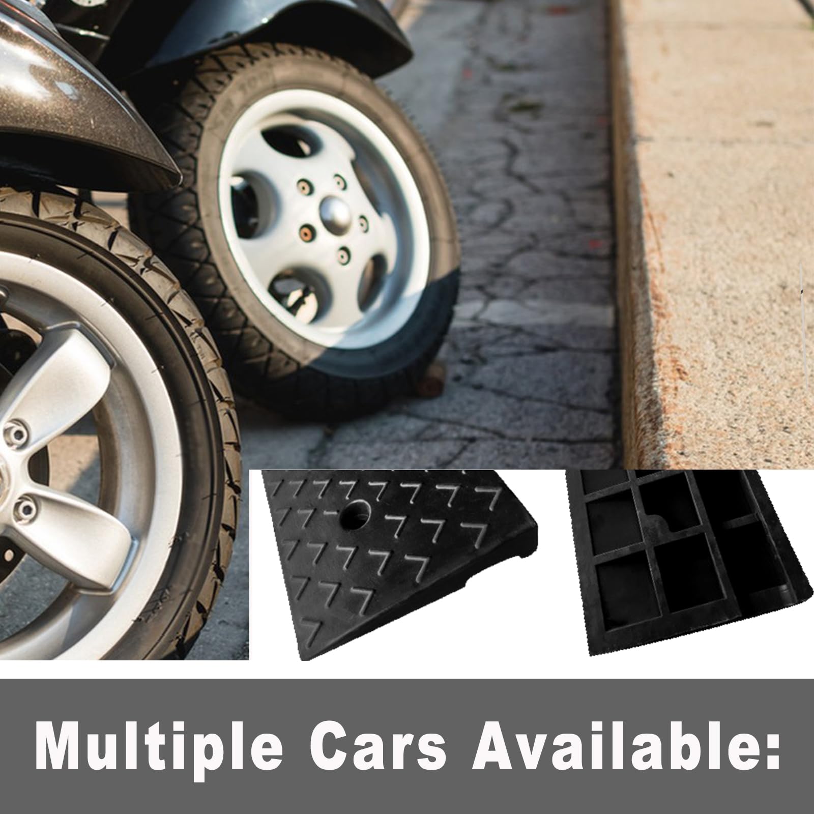 2" Rise Portable Rubber Kerb Ramp