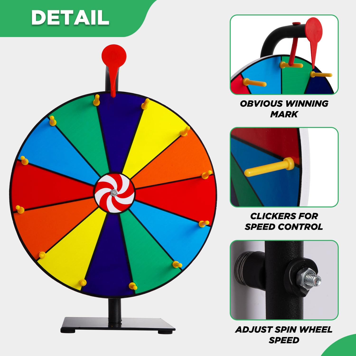 12 Inch Spinning Prize Wheel 12 Slots