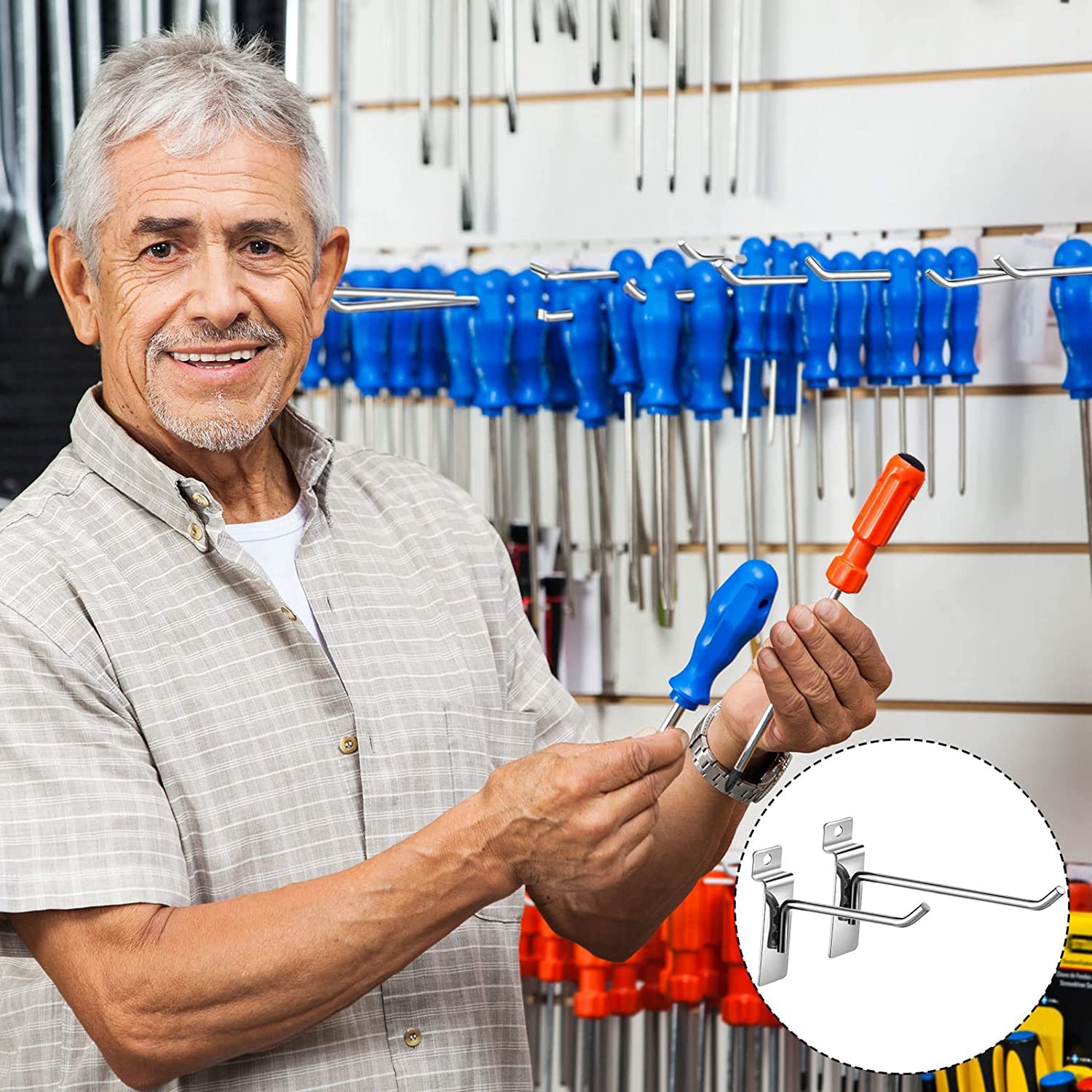 100PCS Slatwall Hooks